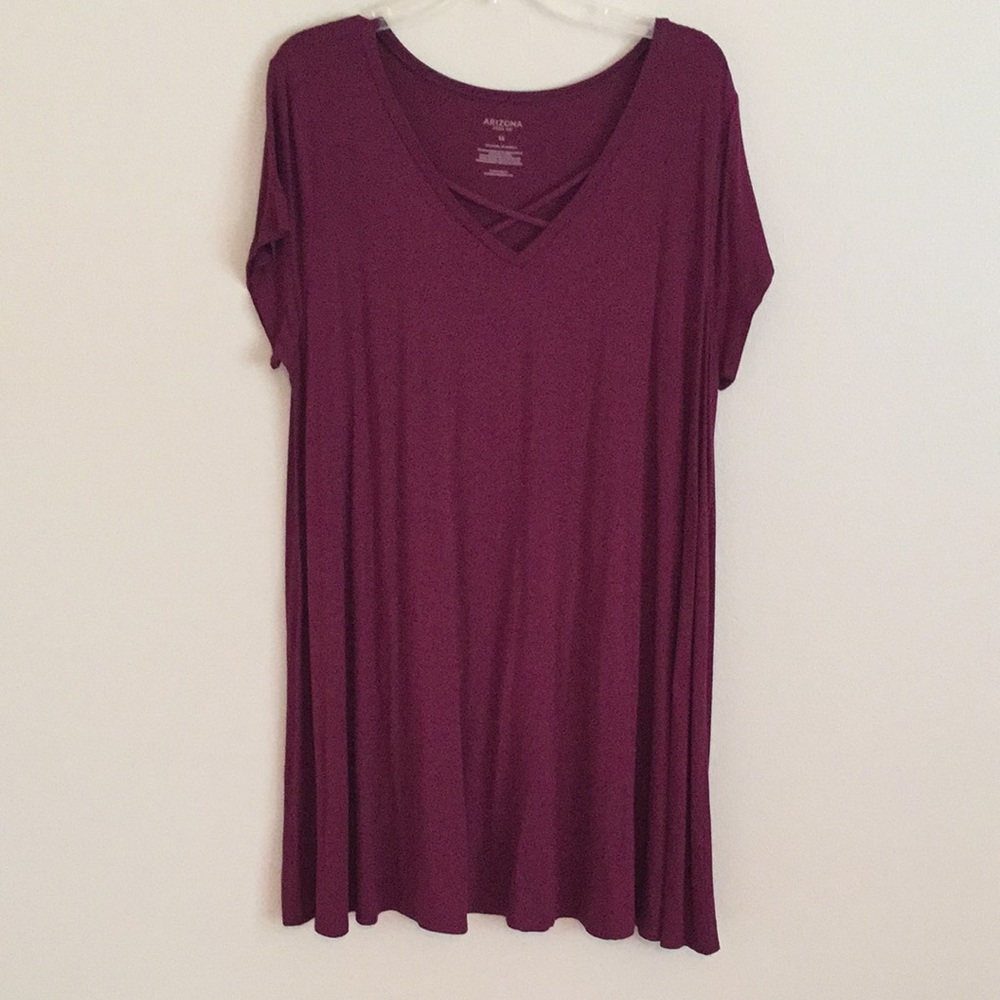 Arizona Jean co. 1X Maroon  dress